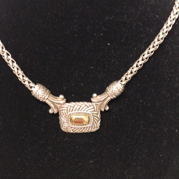 Brighton Jewelry - BRIGHTON CHUNKY gold silver Necklace, w HEART Brighton Box (46.00) 16 1/2 in